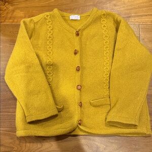 Kids Mustard Knit Cardigan